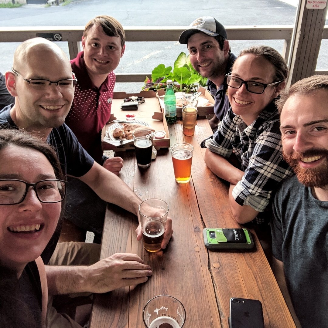 s_amealia's tweet photo. Where the future collaborations begin! In 20 years, we will still be meeting up at conferences and throwing around ideas... I'm sure of it.
#WheatCAP students are in town and I'm stealing moments to pick their brains, annnd drink beer with @dylarkin @thewheatgrad https://t.co/VpAuVpKuZ5