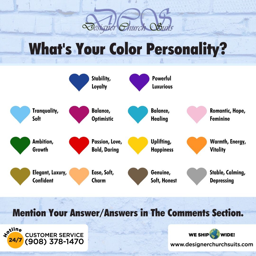 DesignerChurch's tweet image. What's your color personality?
Mention your answer/answers in the comments section.
Log on to: buff.ly/2wcdDD2
#ColorPersonality #DesignerChurchSuits