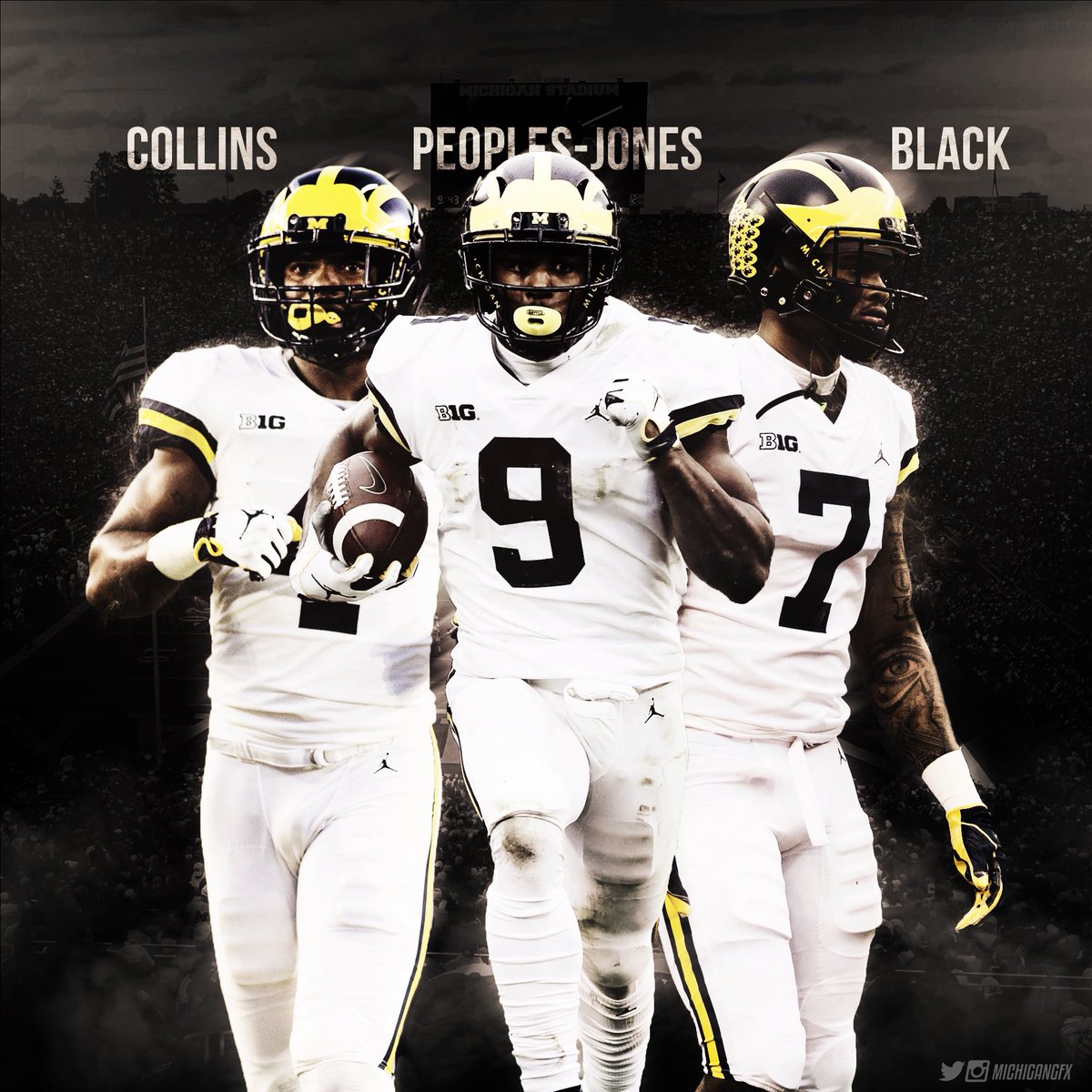 Is this the best WR trio in the country? #Michigan #GoBlue #Hail #Wolverines #sportsedits <a href="/lbg_nico7/">Nico Collins</a> <a href="/dpeoplesjones/">Donovan Peoples-Jones</a> <a href="/LetmeRockk_/">Tarik Black</a>