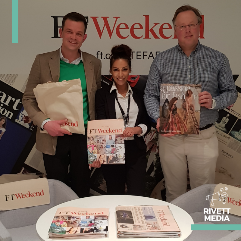 RivettMedia's tweet photo. Our energetic staff working hard to reach the readers of FT Weekend.⁣
⁣
Would you like to find out more about how we can also help your company reach the right target audience in the right spot?⁣
⁣
Request Your Free Quote by visiting https://t.co/HSoSUaJ6ek https://t.co/KJeQ9apg8L