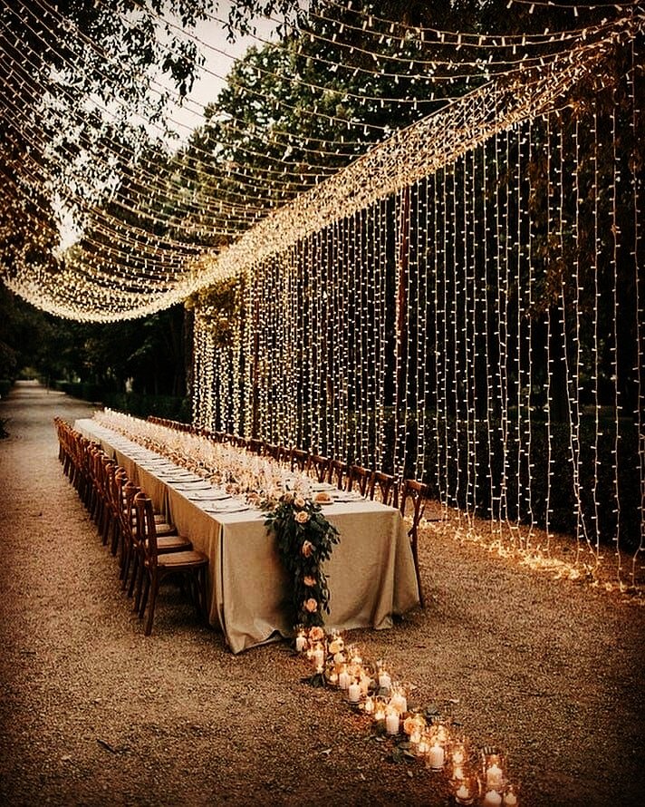 Reception Ideas! Beautiful twinkle lights!