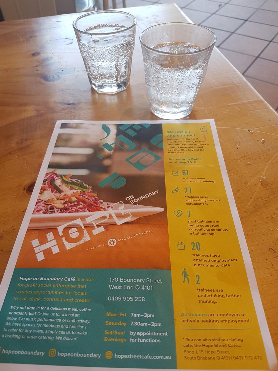 ArafmiQld's tweet photo. Our CEO @IreneClelland recently had a working brekkie at the incredible Hope on Boundary Cafe, West End @micahprojects Luckily for us, she brought some delicious muffins back for the team @ArafmiQld! #micahprojects #youarenotalone https://t.co/gVPEhmI1BM