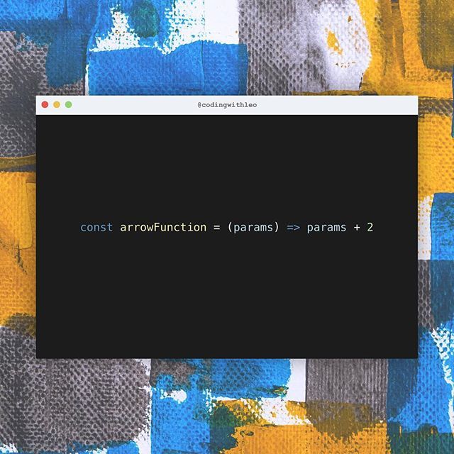 codingwithleo's tweet image. How to write an arrow function in Javascript. In this example you can see that the function itself has been assigned to the "arrowFunction" variable.⠀
⠀
You'll also notice that we have the one parameter defined - this means the parentheses do not a… ift.tt/2xCv6oN