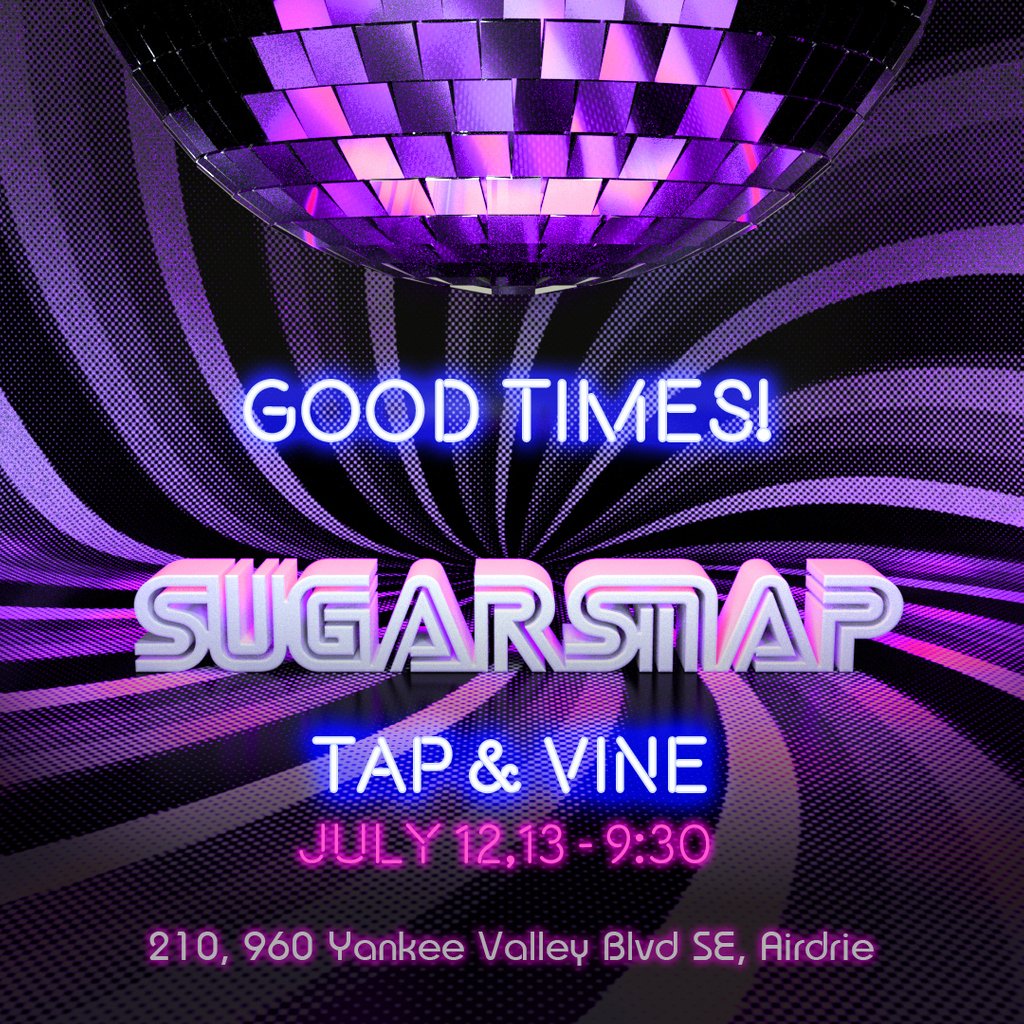 Good times at the Tap &amp; Vine in Airdrie this weekend.

<a href="/AirdrieTapVine/">Tap & Vine Airdrie</a> #sugarsnap #sugarsnapband #yycmusic #yyc #calgarymusic #calgaryband #funkmusic #discomusic #calgarylivemusic #yyclivemusic #musiccalgary #tap&amp;vine