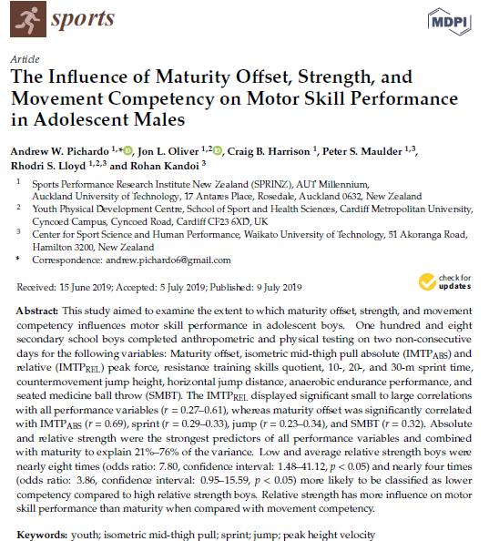 Sports_MDPI's tweet photo. #mdpisports The Influence of Maturity Offset, Strength, and Movement Competency on Motor Skill Performance in #Adolescent Males https://t.co/OAVhWMeyl9 https://t.co/jKkz8RNXK6