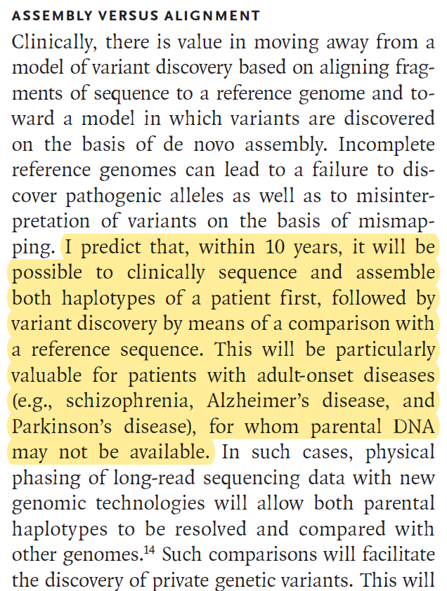 A really nice review for the clinicians out there by Evan Eichler on the role of #Genomics in the clinic @NEJM nejm.org/doi/full/10.10…; themes include #structuralvariation #copynumbervariation #repeatexpansions #phasing etc.