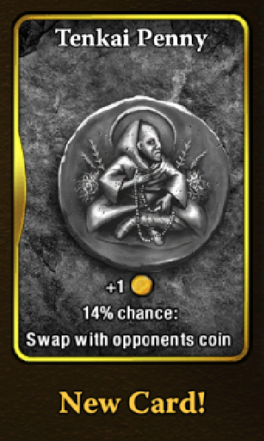 WarofOmens's tweet photo. The long-awaited update is live! Come search for the Tenkai Penny in Scarce packs, and it to your deck while you try out some of the new balance changes.

#WarOfOmens #C5Games #FifthColumnGames https://t.co/csVL2u7K6N