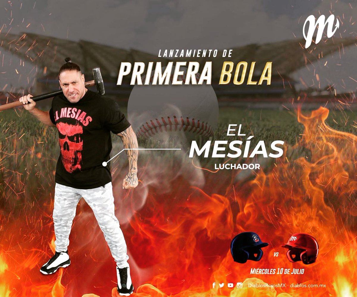 Multienfoque1's tweet photo. Mañana #Lanzando #1EraBola @Mesiasaaa #ElMesías con @DiablosRojosMX 🤼‍♂️⚾ @AlfredoHarp 👹👺 #LaCremaDeLaCrema #PuertoRico #Mexico https://t.co/zOOAjsalT8