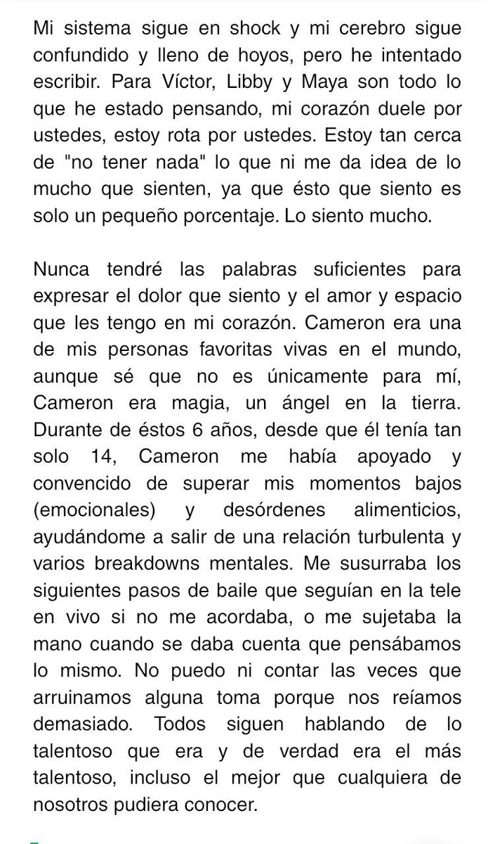 vmdaniela_'s tweet photo. Traducción del video de Dove Cameron para Cameron Boyce https://t.co/41OgSgqia1