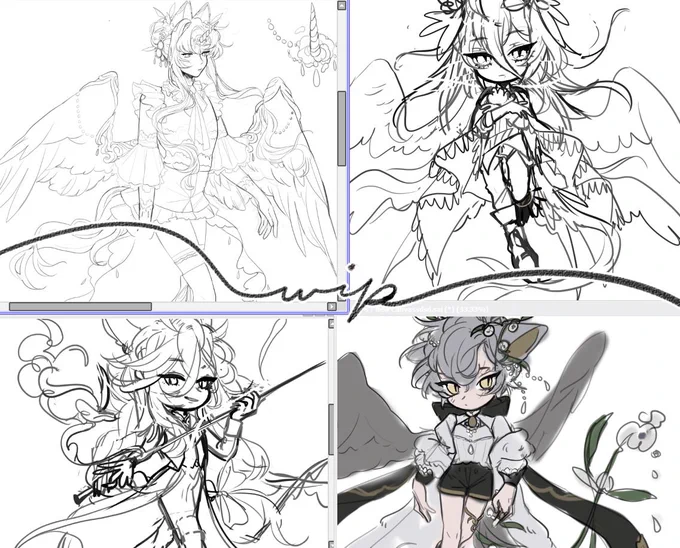 some wips n__n getting back into comms 