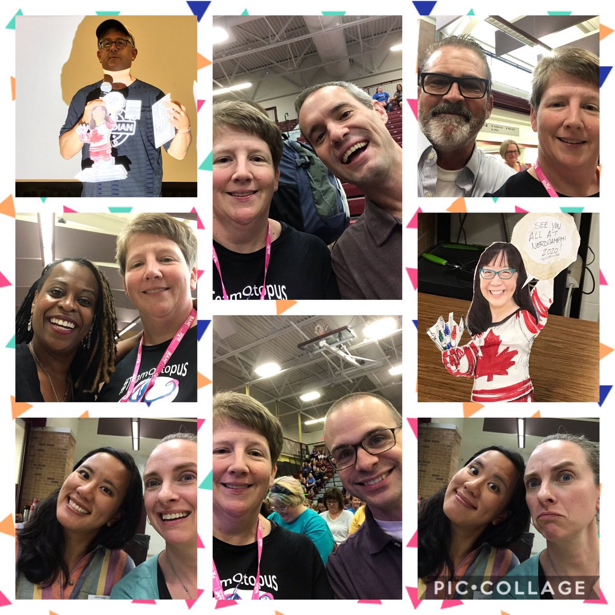 Melady2000's tweet image. Day 2 highlights...some great new friendships began while others continued to grow 📚❤️@kevinarts, @storiestolife, @DanGemeinhart, @JBurtBooks, @marburyjack, @JulieFalatko,  @ohtruth and @inkyelbows! #nerdcampmi2019 #BookPosse