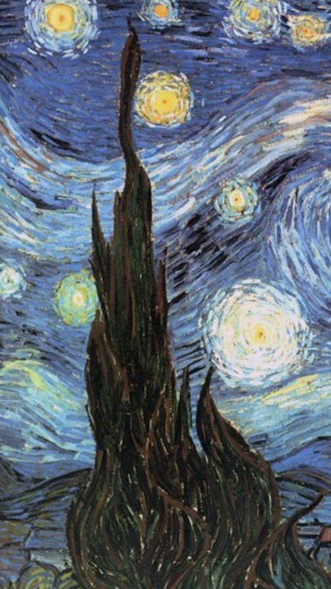historiayarte_'s tweet photo. Siempre es un buen día para admirar la obra maestra de Van Gogh, “La noche estrellada”. Pintura que realizó en 1889, un año antes de su muerte, en el sanatorio de Saint Rémy de Provence. https://t.co/A0pQuWz0TO