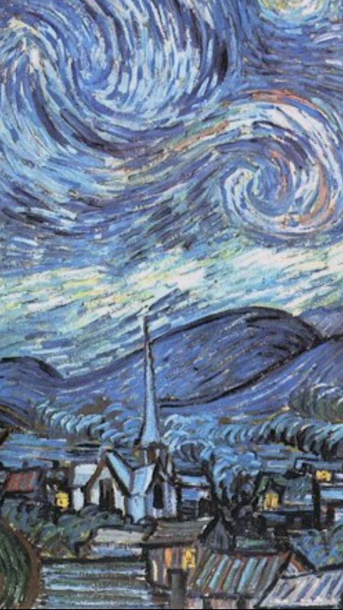 historiayarte_'s tweet photo. Siempre es un buen día para admirar la obra maestra de Van Gogh, “La noche estrellada”. Pintura que realizó en 1889, un año antes de su muerte, en el sanatorio de Saint Rémy de Provence. https://t.co/A0pQuWz0TO