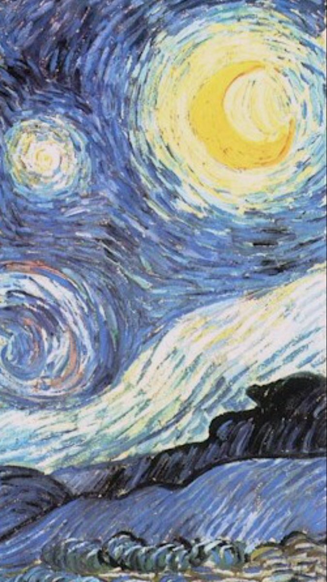 historiayarte_'s tweet photo. Siempre es un buen día para admirar la obra maestra de Van Gogh, “La noche estrellada”. Pintura que realizó en 1889, un año antes de su muerte, en el sanatorio de Saint Rémy de Provence. https://t.co/A0pQuWz0TO