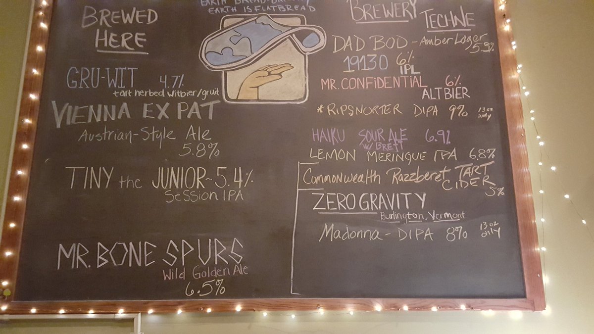EarthBreadBrew's tweet photo. Current drafts. Tiny the Junior is our latest @PhillyTapFinder #beerandflatbread #localbeer #phillybeer #beer #craftbeer #craftbeerpa #beerandflatbread #localbeer #phillybeer #philly https://t.co/PJOQrYiDZk
