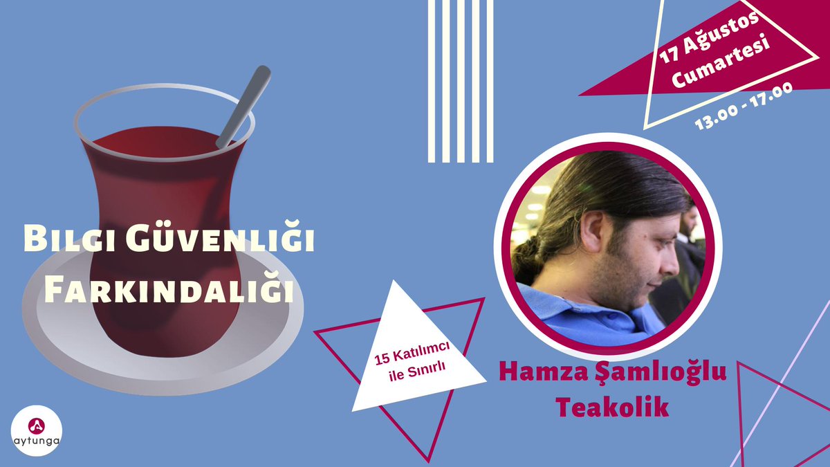 aytungacom's tweet photo. Hamza Şamlıoğlu ile Bilgi Güvenliği Farkındalık Eğitimi Kayıt;
https://t.co/98JfsHlPoW
#bilisim #teknoloji #zirve #socmint #sosyalmedyauzmanı #sosyalmedya #summit #marmarabilisimzirvesi #dijitalmedya #güneşindoğuşu #aytunga #bilişimteknolojileri #marmara #istanbul #etkinlik https://t.co/prCV7QpnqI