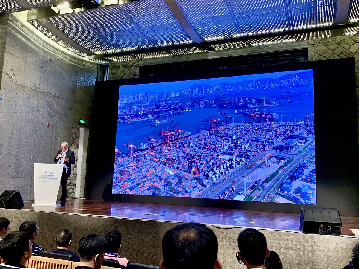 SarahWardAU's tweet photo. ‘Hong Kong May no longer be a port on the future’ says @HKMMP8 Director Richard Wesley during his keynote about how #maritime #museums must consider #geography when interpreting maritime stories across time and space... 💦⚓️
#chinamaritimeday #maritimeforum  @MaritimeMuseums https://t.co/jtSYxCjY1v