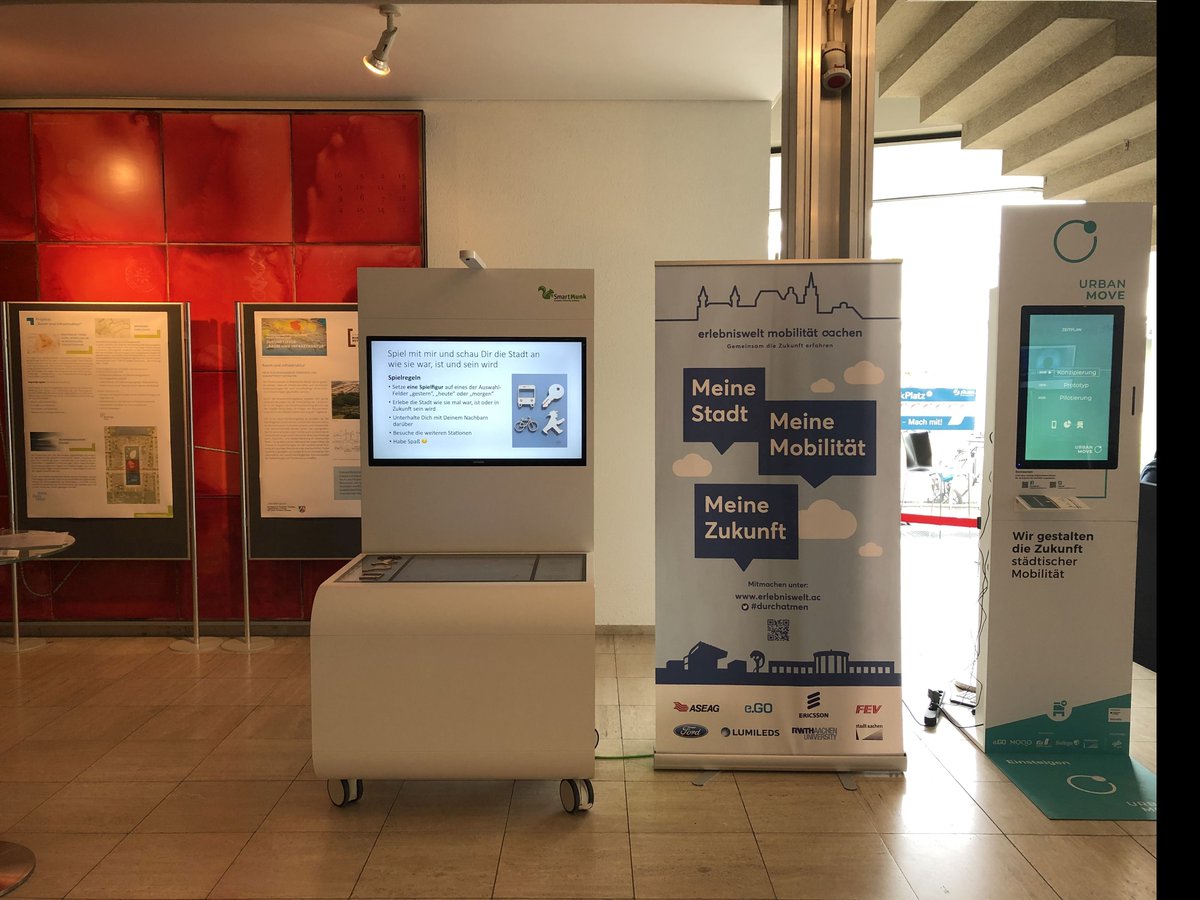 UrbanMove_ac's tweet photo. Gut aufgestellt: Wenn es im #rheinischenrevier um gute Ideen geht, dürfen auch wir nicht fehlen. Deswegen informierten wir am Sonntag beim #TagderNeugier des @fz_juelich über Vergangenheit, Gegenwart und natürlich #Zukunft der innerstädtischen Mobilität! #daumenraus https://t.co/XPJGIWmKwt