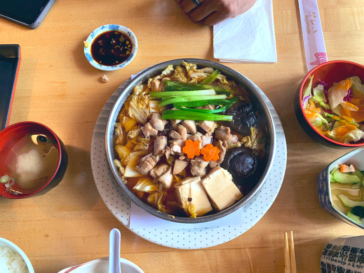 charleskoh's tweet image. Chicken Sukiyaki for lunch from one of my favorite Japanese restaurants on the eastside called Izumi. #kirkland #seattle #foodchat #foodies
