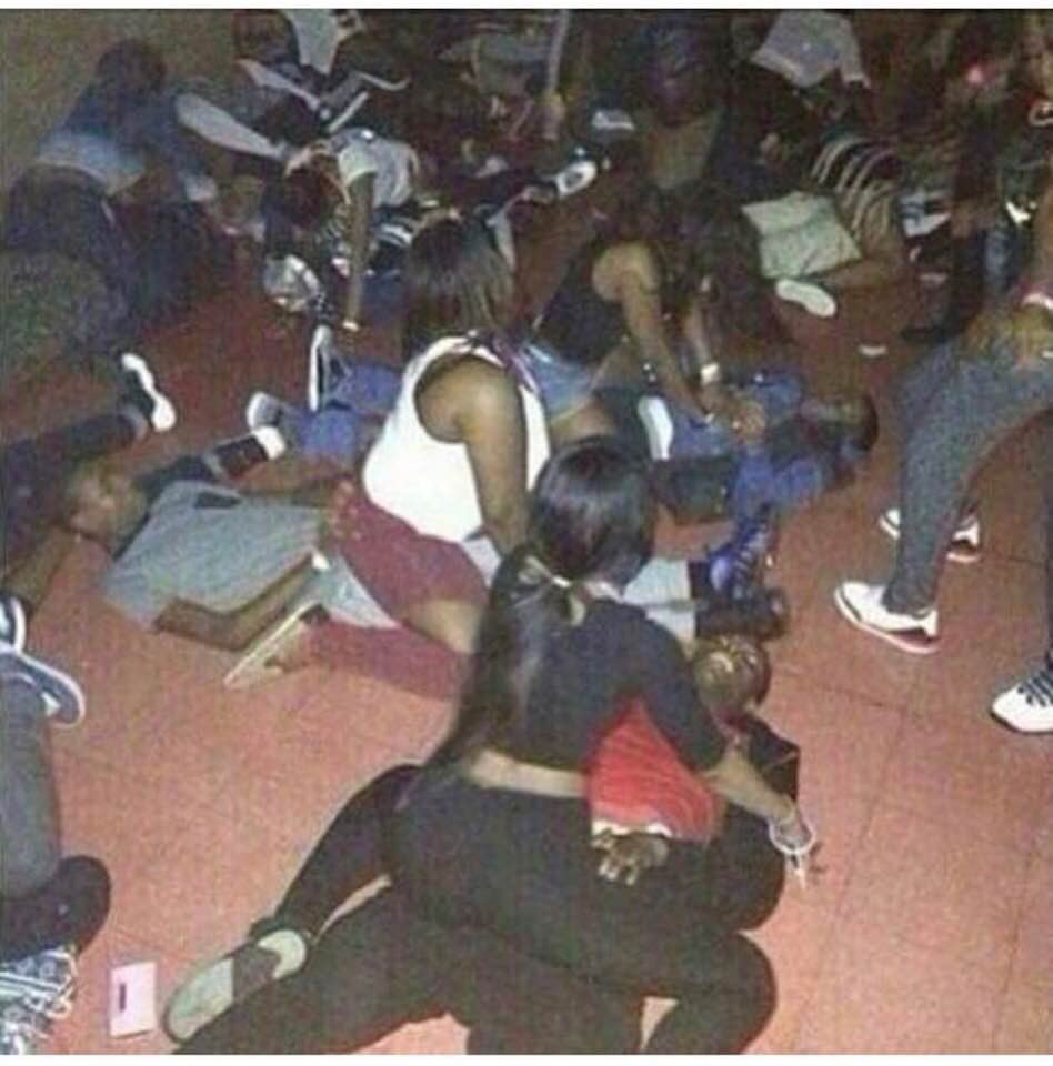 If you’ve ever seen this picture floating around.

LMFAOOO!!!!! This is my old HS,
Clara Barton in Brooklyn, NY. 

Body Party By Ciara was playing. 😂😂😂 It was a lit night #ClassOf2014