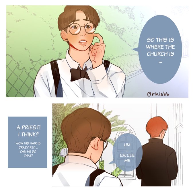 au where demon!jm pretends to be a priest #jikook #kookmin 
from run episode 6 
