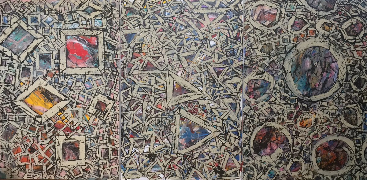Possibilities (Quantum Multiverse)
#quantumsignals 
#cubist #abstract #Pollock #abstractexpressionist #dekoonings #abstractionisum #albert #einstein #quantum #mechanics #quantumentanglement #fineart #roundisum #abstractcubism #AreWeNotArt #undergoing #quantumSpaceTime #IsThisArt