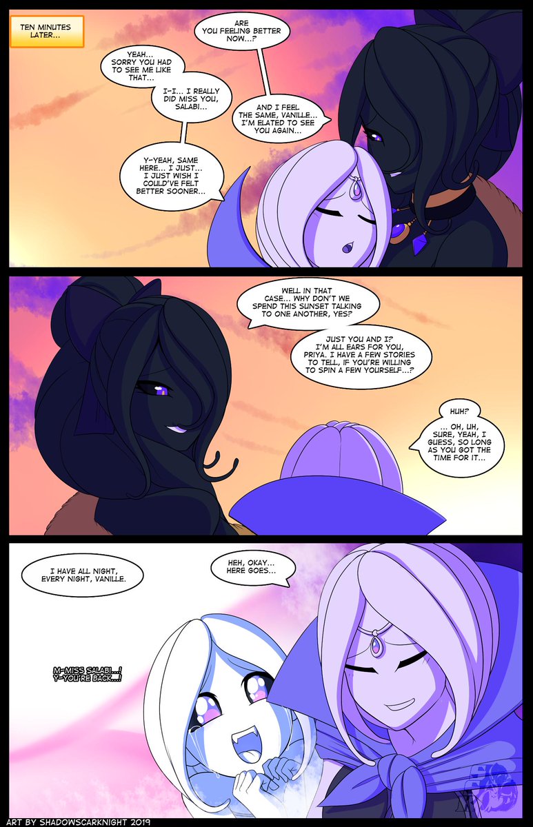 A Painful Reunion, (2/2)
---
Just felt like making a set of comic pages if/when Vanille and Salabi reunite after so long. Poor Vanille still so hurt after all this time, but... this would be the ultimate thing she'd need to be truly happy. <:3