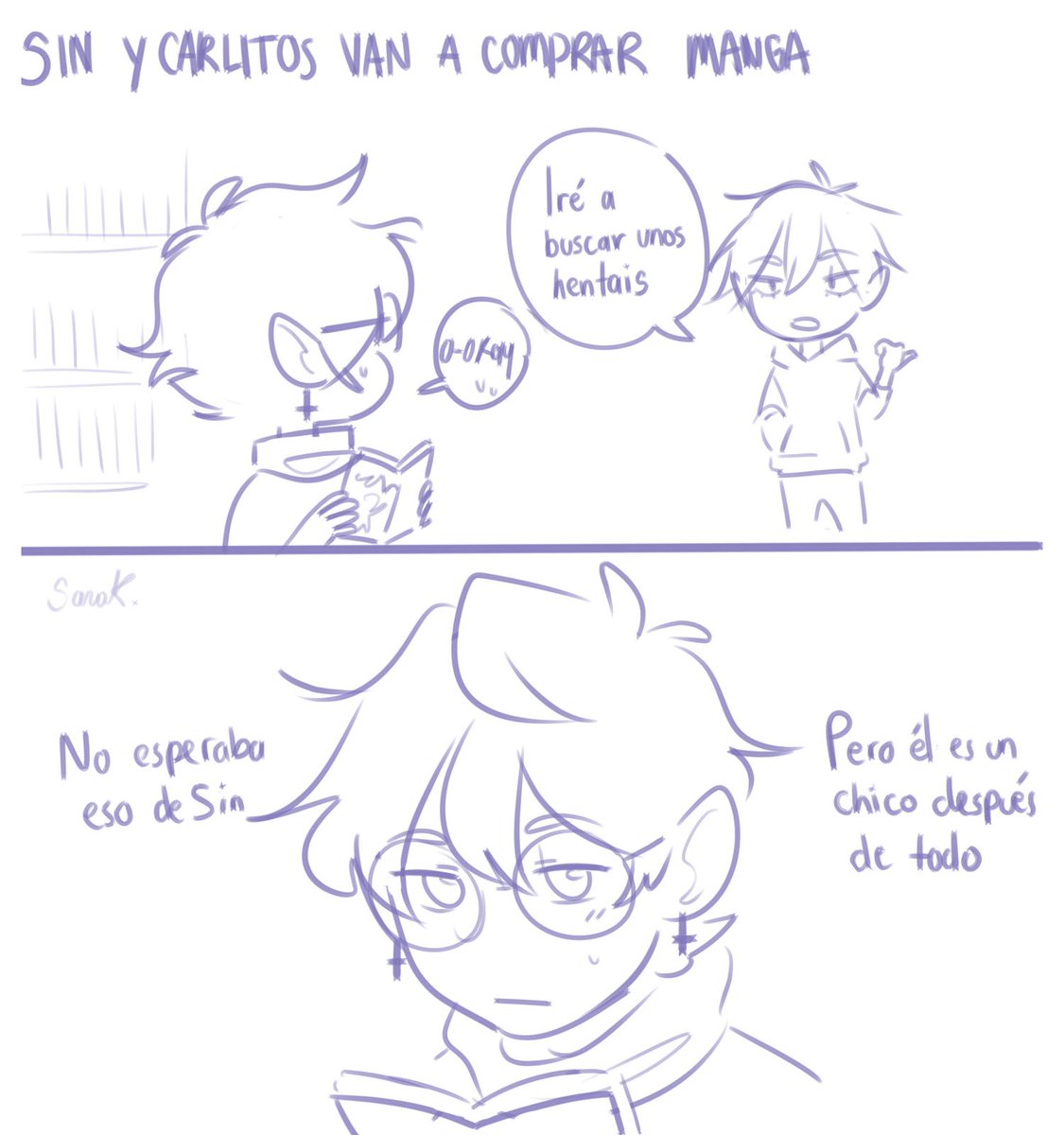 Sarikarip's tweet photo. hc donde Sin y Carlitos van a comprar manga @HappysCafe https://t.co/7NjtqS7gqp