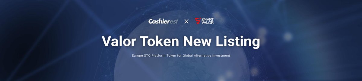 cashierest's tweet photo. #cashierest #smartvalor #valortoken #newlisting #coin #globalinvestment #sto #token https://t.co/eQYJV9K2yZ