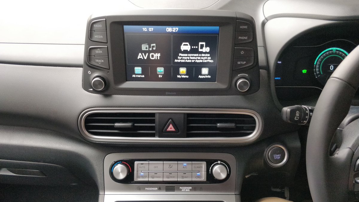 tmurrali's tweet photo. Behind wheel of #KONAElectric car makes me feel that am part of the mission to save the planet. #Driveronly AC, #utility Mode(AC & Music system work without starting car), shift-by-wire drive controls, virtual engine sound are interesting features.
@AutoParts_Asia @HyundaiIndia https://t.co/XDaLwYZqTL