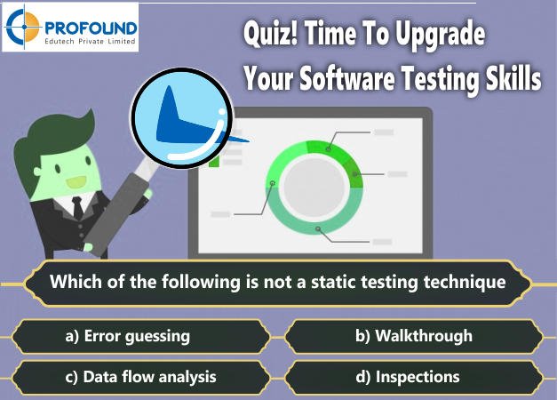 ProfoundEdutech's tweet image. #Quizoftheday! Upgrade your Software Testing Skills.

Join Profound Edutech and Become a Software Testing Expert. Call @ 8983012051/52 or visit bit.ly/2YQhguD

#softwaretesting #softwaretestinginstituteinpune