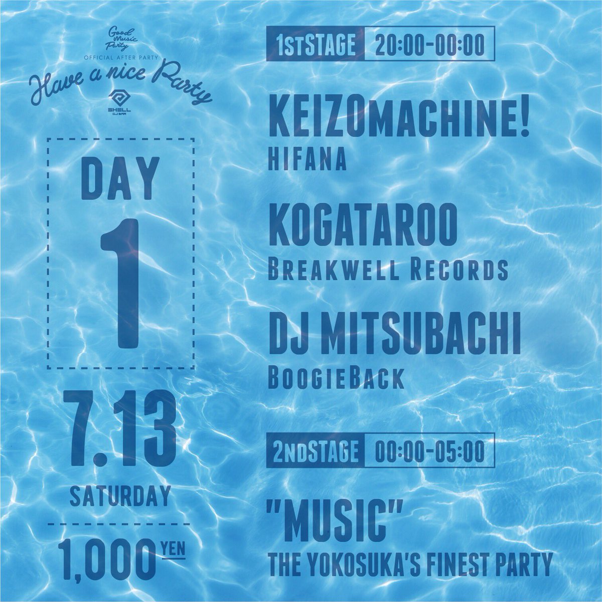 keizomachine's tweet image. 今週土曜日は横須賀ShellでDJです。乾杯しましょう〜♪

"Have▪️Have a nice party LINEUP
▪️Good Music Party SARUSHIMA
goodmusicparty.comー 場所: DJ BAR Shell

#keizomachine #djbarshell