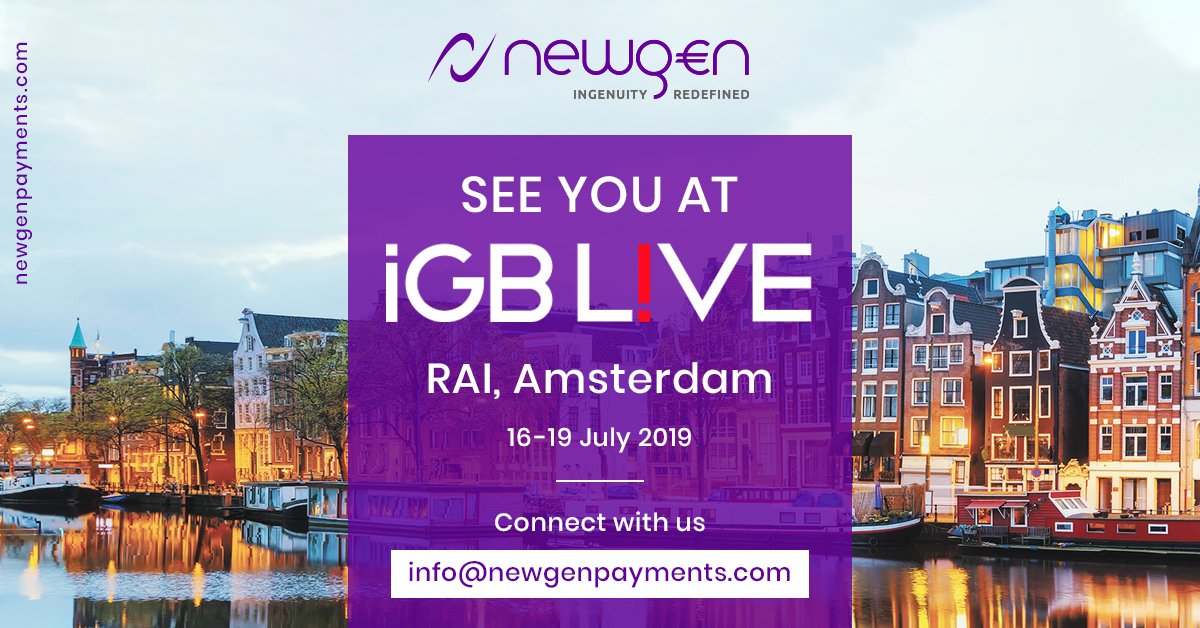 We're excited to be at <a href="/iGamingBusiness/">iGB</a>, RAI, Amsterdam on 16th - 19th July! Meet us and explore our cutting-edge FinTech &amp; Payment solutions.
#igb #fintech #paymentsolutions #igaming #igblive19 #igblive #newgenpayments