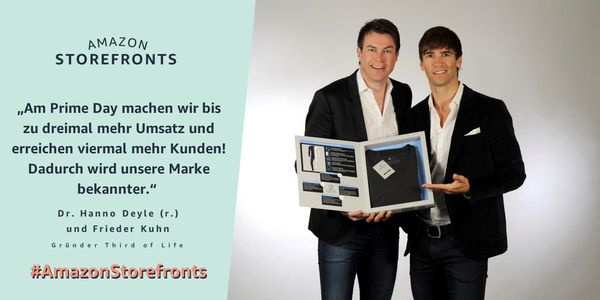 AmazonNewsDE's tweet photo. Hanno Deyle hat ein klares #Ziel für den #PrimeDay 2019: Sein Unternehmen @ThirdOfLife aus #München ist schon zum #dritten Mal dabei und möchte in diesem Jahr einen neuen #Verkaufsrekord aufstellen. https://t.co/LUO47XDVco #AmazonStorefronts https://t.co/rq4JYvSLlh