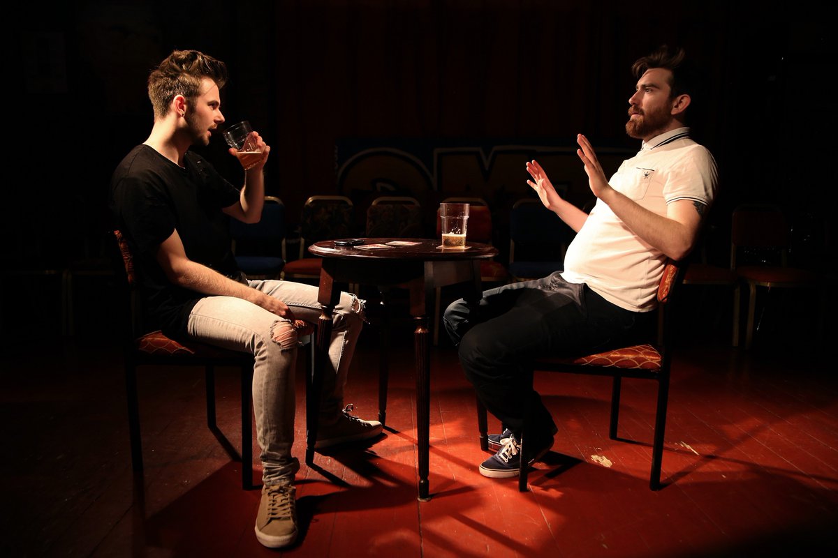 GMFringe's tweet photo. A new play exploring the depths of toxic masculinity, friendship and accepting people for who they are @Disrupted_play 11-13 July 7.30pm @3MT_Manchester @NQManchester tickets are on sale here https://t.co/oy9ECWwXNZ 📸 @shayster57 #LGBTQ #newwriting #theatre #Manchester #drinking https://t.co/gOi6MPBdNN
