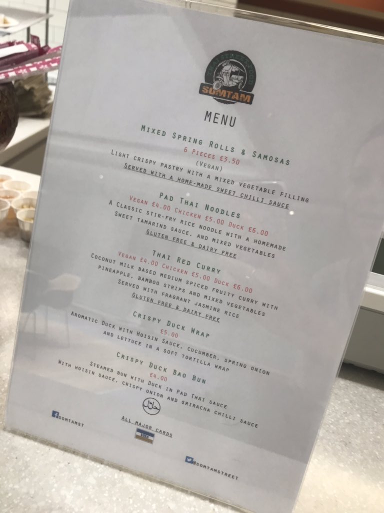 ecbruntwood's tweet photo. Atriaβs kitchen is now open for business! Somtam street food are here today serving up some yummy thai dishes! Pop down to get yours now! ππΌ #Atria #streetfood #thekitchenisopen @Bruntwood_UK https://t.co/2mH9nhEHuA