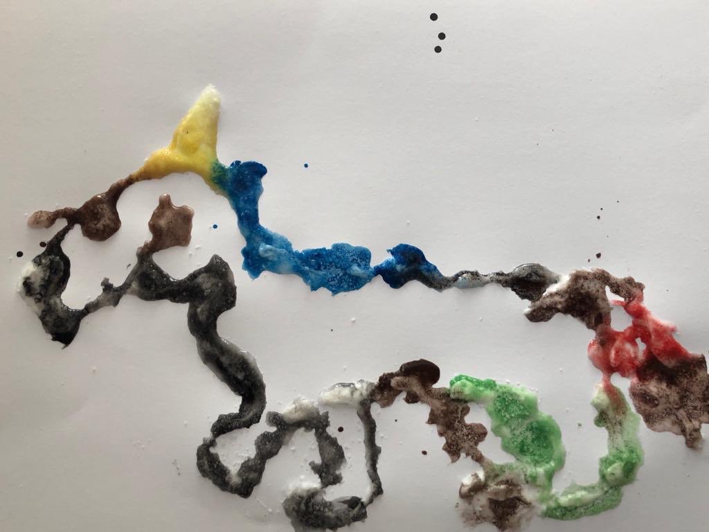 SummerCampHBST's tweet photo. This morning some students made paintings using salt and watercolors. Have a look! #SummerCampHBST #science #art @HBSTORREJON https://t.co/mqojmtSIEe