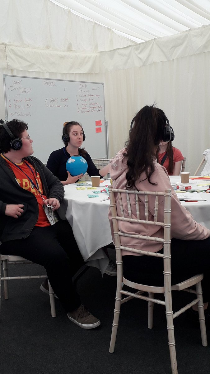 run2legacy's tweet photo. Brilliant ideas from our parallel sprint powered by young minds. Community gardens and using excess pressure converted to electricity for car charging points. #InnovationFestival19 #AboveAndBeyond https://t.co/bnIIot1XAk