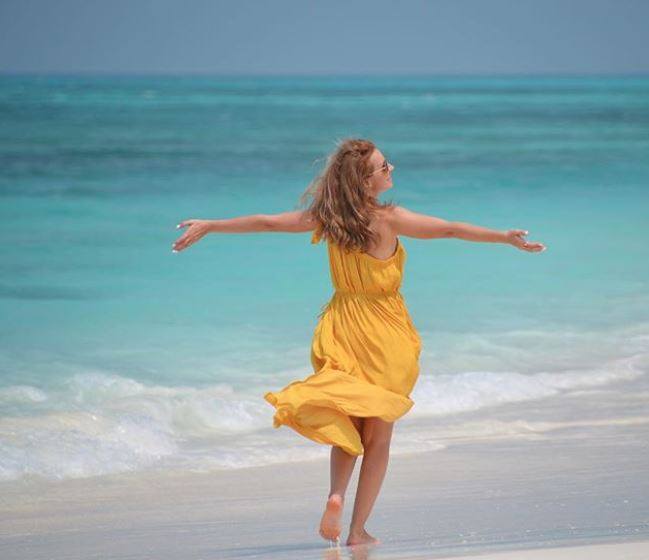 When the sun , sand &amp; sea is calling you.. 💙💛
.
.
.
Photo : chicescapes

#beach #lagoon #vacation #Maldives #Atmoskani #travel #summer