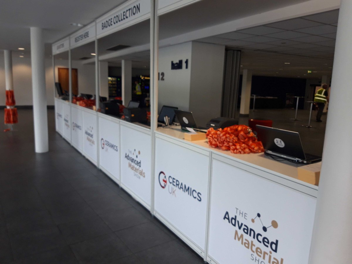 JonasEventTech's tweet photo. We were all prepped and ready for what's been a very busy morning so far here at @TICTelford for #CeramicsUK and #AdvancedMaterialsShow #CUK19 #AMS19 https://t.co/AUhOJp59nJ