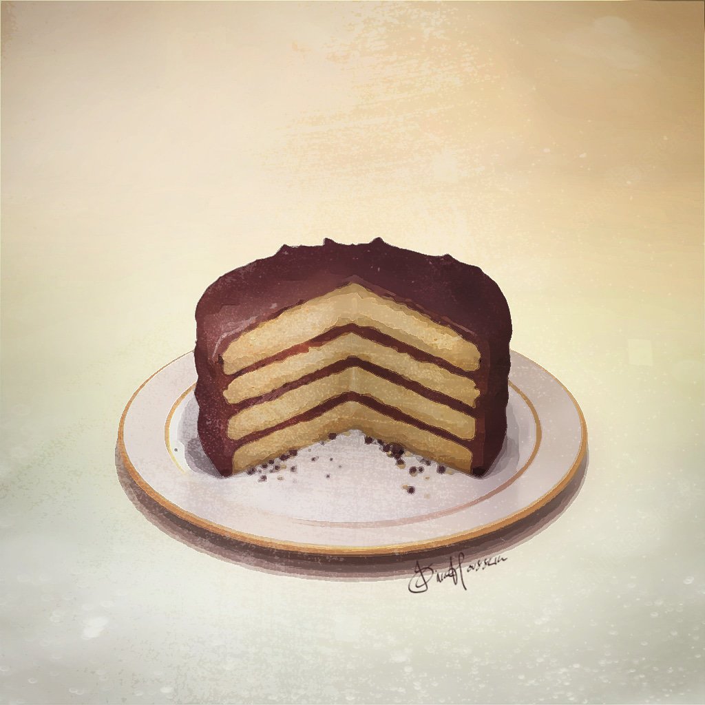 JimHoussem's tweet photo. Cartoon chocolate cake by @JimHoussem #BestPixelstudios #illustration #cartoon #drawing #art #chocolatecake #photoshop #rendering https://t.co/vVmJqYNmwc
