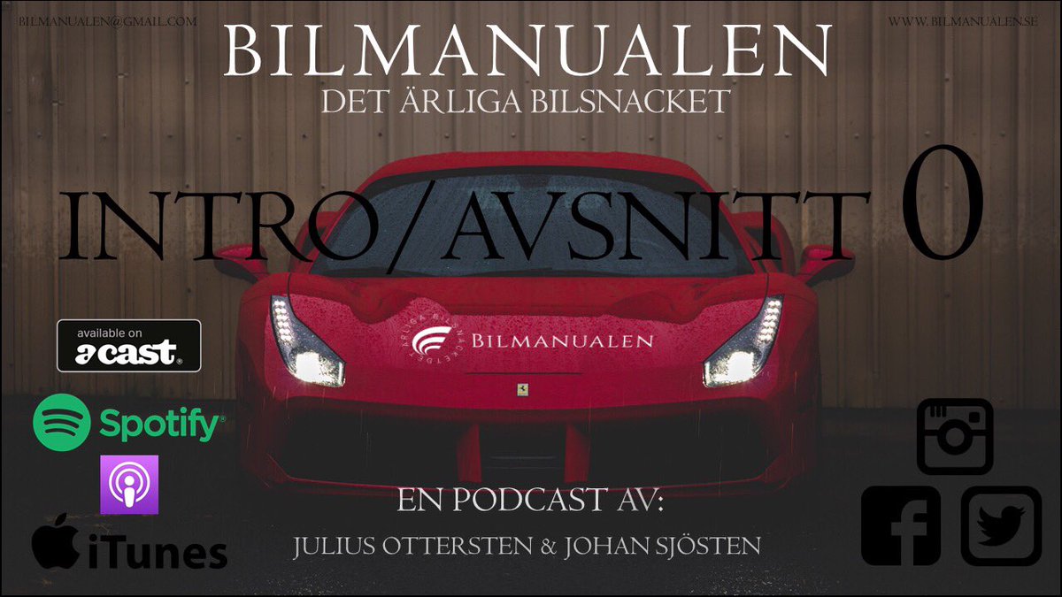 bilmanualen's tweet photo. Introavsnittet (avsnitt 0) finns ute nu!📻🏎. Lyssna in på Podcaster, Spotify m.m. Avsnitt 1 är live väldigt väldigt snart! https://t.co/LcARRZ2uRI