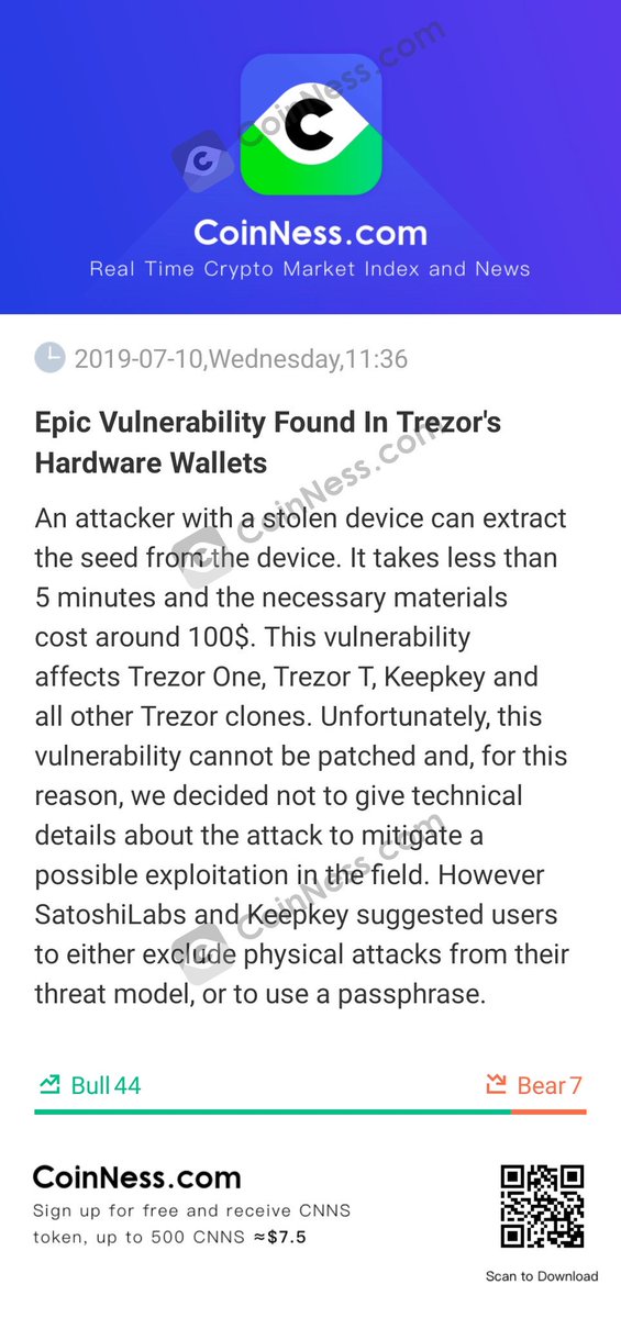 4k_cell's tweet photo. [Epic Vulnerability Found In Trezor's Hardware Wallets]

An attacker with a stolen device can extrac...

https://t.co/SDG4GtHeg2 https://t.co/LhYePF5MKK