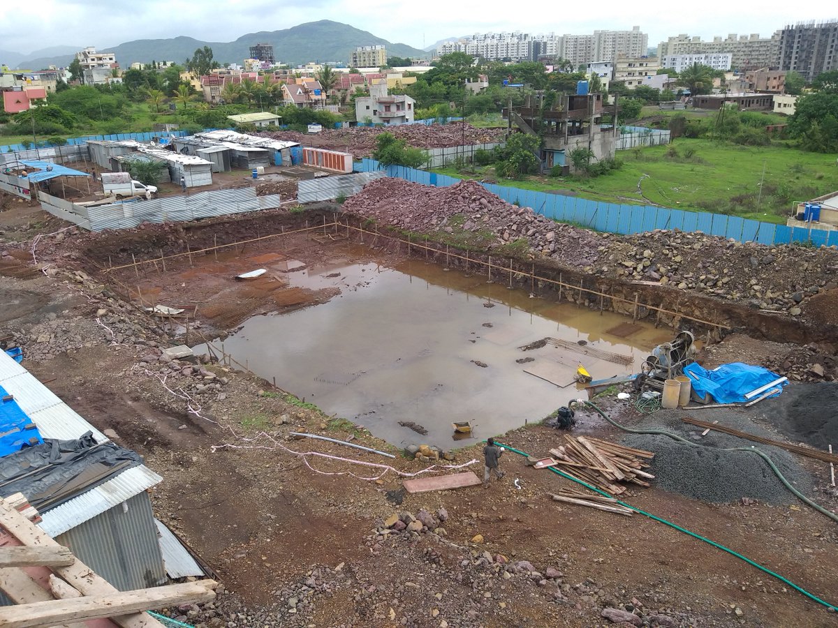 namrata_group's tweet photo. Rains may stop the cricket match, but not us ! Here's how #Happycity #Varale is doing in July 2019.
C Wing - 3rd slab Concrete Casting 
E Wing - Excavation work completed 
.
#NamrataGroup #PuneRealEstate #PuneConstruction #Talegaon #TalegaonRealEstate #FlatsInTalegaon https://t.co/MUGXoYFqIw