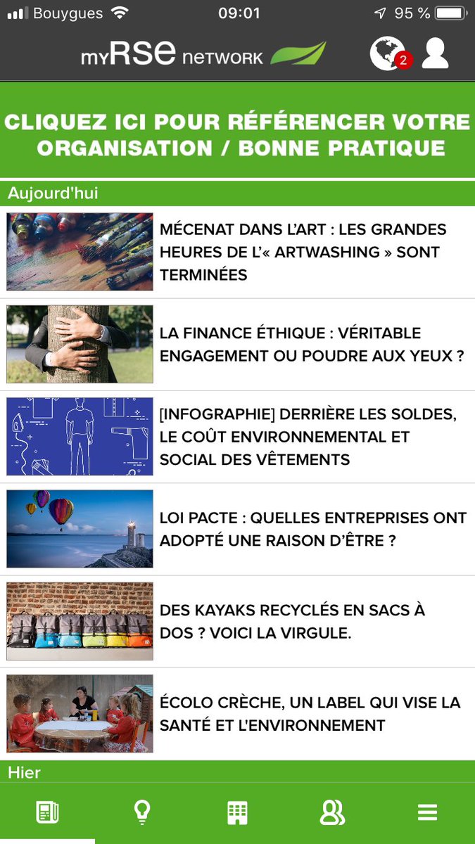 myRSE_Network's tweet image. Bonjour ! Aujourd'hui on vous parle de mécénat et de finance éthiques, de raison d'être des entreprises, d'écolo crèche, de kayaks recyclés et de la face cachée des soldes... Bonne lecture !
