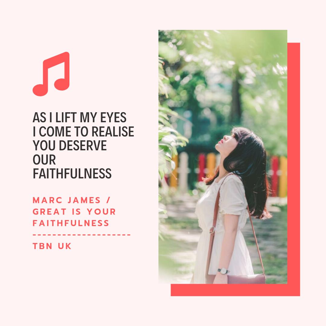 TBNUKtv's tweet photo. Let us be faithful now and always! Amen #Faithfulness #Faith #God #Jesus #HolySpirit #SongForTheDay #MarcJames #GreatIsYourFaithfulness #TBNUK https://t.co/TtlRrWxhoZ