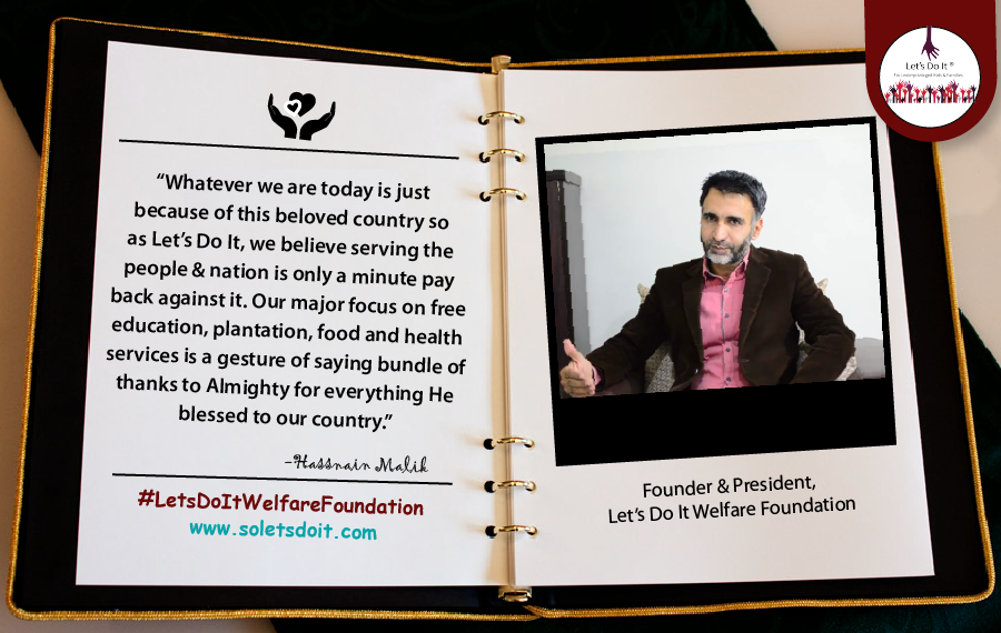 soletsdoit2016's tweet photo. Our Founder's message @imhassnain about our project Let's Do It School &amp; our other projects.
Let's Do It | For Underprivileged Kids &amp; Families
#LetsDoIt❤️ #LDIWC #HassnainMalik #FounderMessage  #CommunityServices #Plantation 🌱#healthcare⚕️ #Rationdistribution🛍️ #Education🎓 https://t.co/GEqDJV7teN