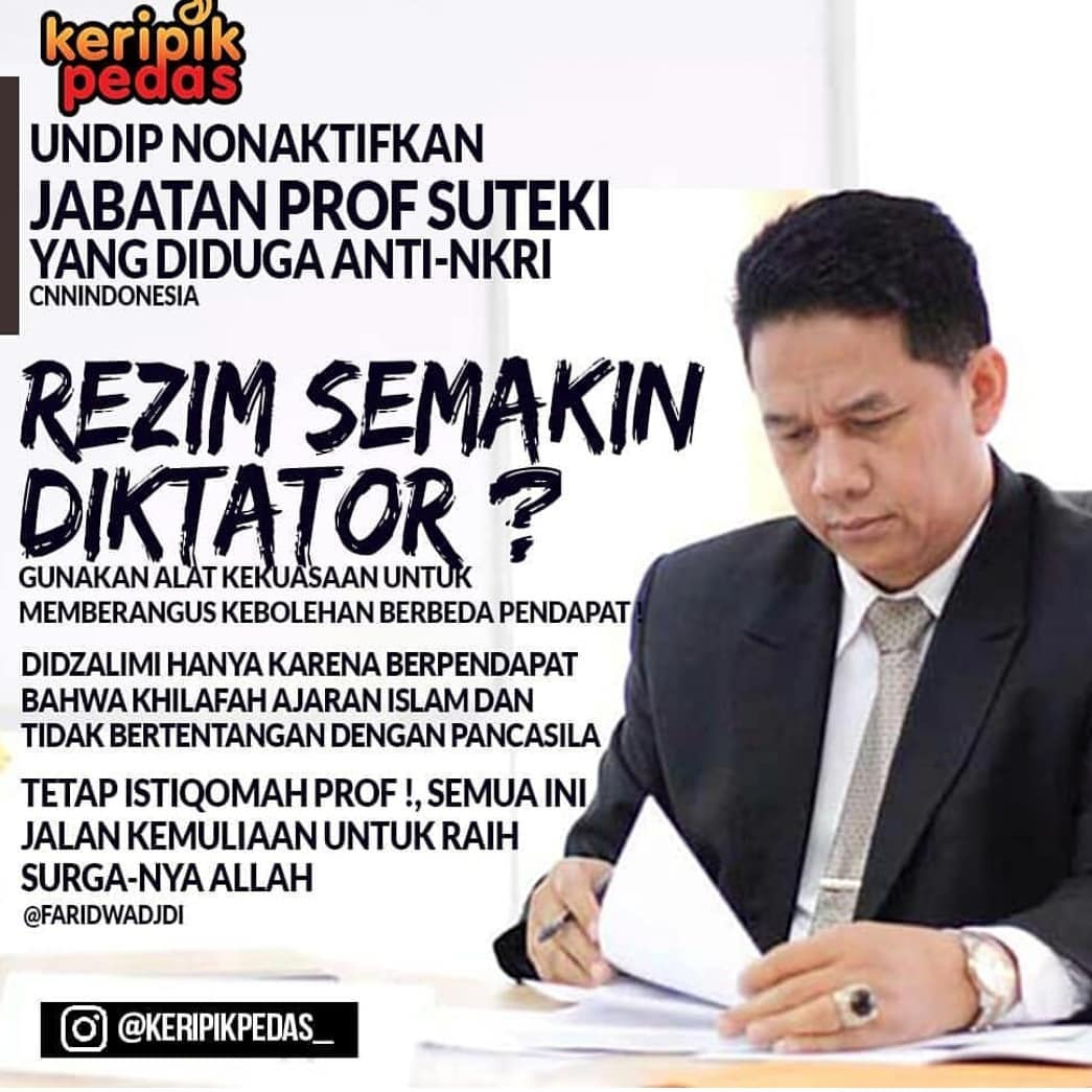 NSumarjono's tweet photo. Kemuliaan orang adalah agamanya, harga dirinya (kehormatannya) adalah akalnya, sedang ketinggian kedudukannya adalah akhlaknya. HR. Ahmad &amp; Al Hakim.
Istiqomah Prof Suteki, Allah SWT memuliakan njenengan!!!
#InsanKampusAyoBangkit
#AdiliPenebarFitnah
#tangkappelakupencemaran https://t.co/XyKvCnRT6D