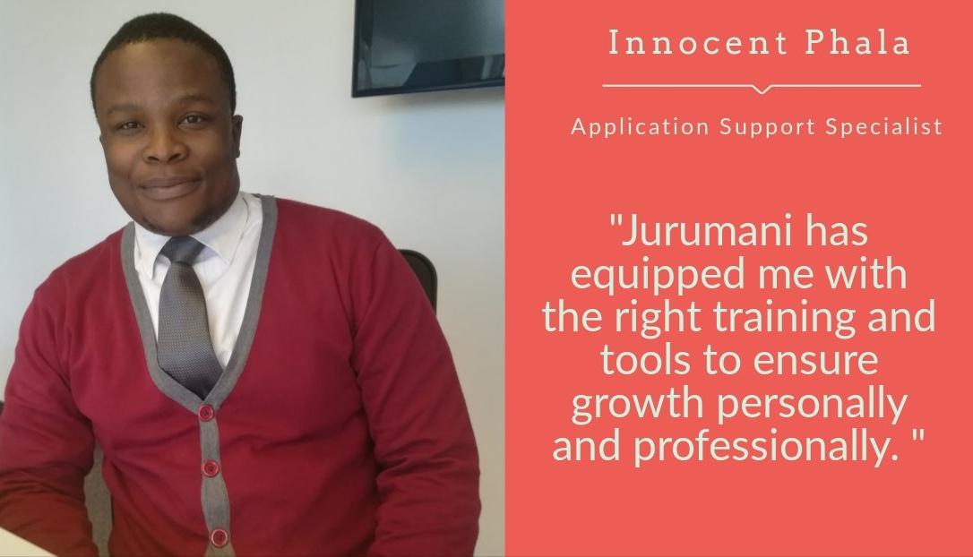 Innocent started his Jurumani journey through our Learnership program, he is now an Application Support Specialist based at our client.
 
#jurumanisolutions #tellyourjurumanistory #toptalent #technology #careergrowth #jurumanicareers
