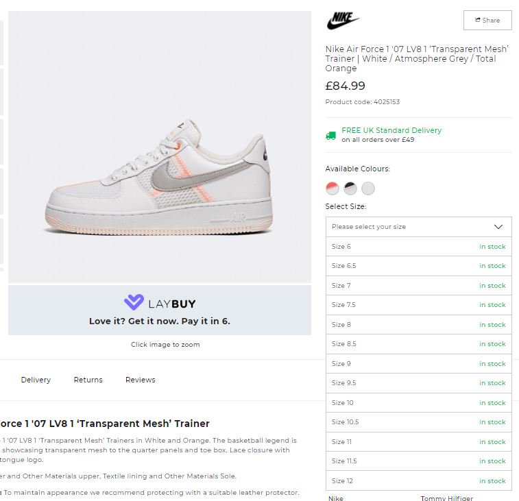 The Sole Restocks On Twitter Nike Air Force 1 Transparent Mesh